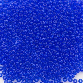Preciosa Czech glass seed bead 15/0 Blue Transparent glass