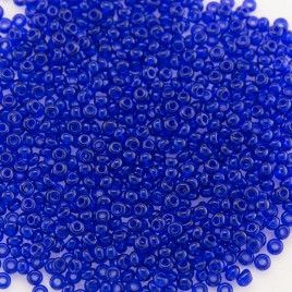 Preciosa Czech glass seed bead 15/0 Dark Blue Transparent glass