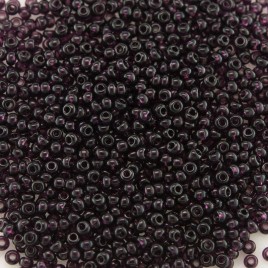 Preciosa Czech glass seed bead 15/0 Dark Purple Transparent glass