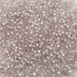 Preciosa Czech glass seed bead 15/0 Dusky Violet, Silver Lined