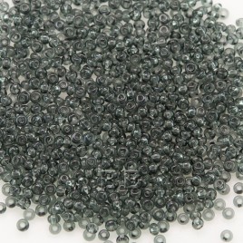 Preciosa Czech glass seed bead 15/0 Grey Transparent glass