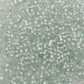 Preciosa Czech glass seed bead 15/0 Light Azore, Silver Lined