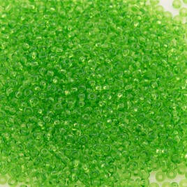 Preciosa Czech glass seed bead 15/0 Lime Transparent glass