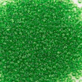 Preciosa Czech glass seed bead 15/0 Medium Green Transparent glass