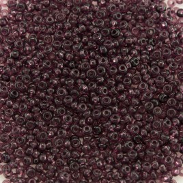 Preciosa Czech glass seed bead 15/0 Medium Purple Transparent glass