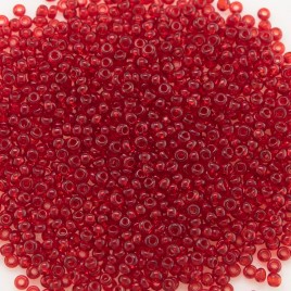 Preciosa Czech glass seed bead 15/0 Medium Red Transparent glass