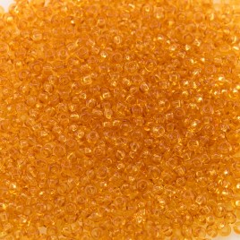 Preciosa Czech glass seed bead 15/0 Medium Topaz Transparent glass