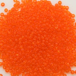 Preciosa Czech glass seed bead 15/0 Orange Transparent glass