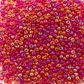 Preciosa Czech glass seed bead 15/0 Rich Red Transparent Rainbow
