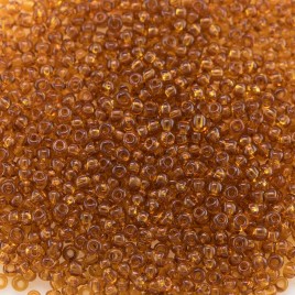 Preciosa Czech glass seed bead 15/0 Rich Topaz Transparent glass