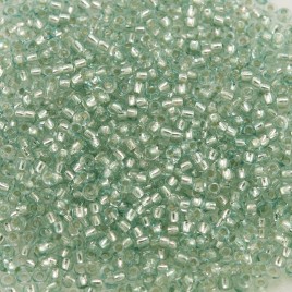 Preciosa Czech glass seed bead 15/0 Sage Green, Silver Lined