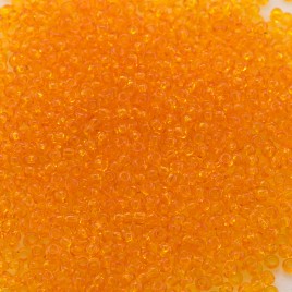 Preciosa Czech glass seed bead 15/0 Tangerine Transparent glass