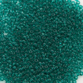 Preciosa Czech glass seed bead 15/0 Teal Transparent glass