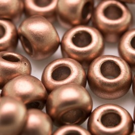 Preciosa Czech glass seed bead 32/0 Brushed Copper Metallic coated