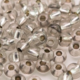 Preciosa Czech glass seed bead 5/0 Aluminum Grey silver Lined