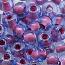 Preciosa Czech glass seed bead 5/0 Mulberry Violet, colour lined - Retail System