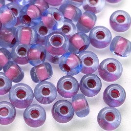 Preciosa Czech glass seed bead 5/0 Mulberry Violet, colour lined - Retail System