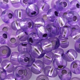 Preciosa Czech glass seed bead 5/0 Lilac, silver lined