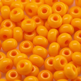 Preciosa Czech glass seed bead 5/0 Zinnia Orange opaque