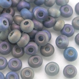 Preciosa Czech glass seed bead 5/0 Grey matt rainbow