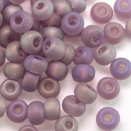 Preciosa Czech glass seed bead 5/0 Light Purple matt rainbow