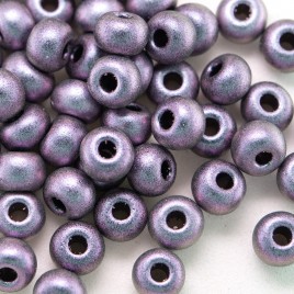 Preciosa Czech glass seed bead 5/0 Lilac-Blu iridescent metallic coated