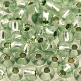 Preciosa Czech glass seed bead 5/0 Sage Green Silver Lined