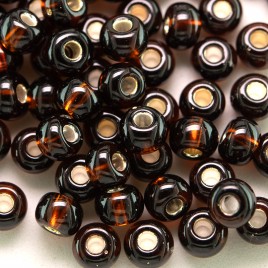 Preciosa Czech glass seed bead 5/0 Smoked Topaz silver Lined