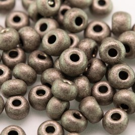 Preciosa Czech glass seed bead 5/0 Taupe matt metallic coated