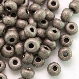 Preciosa Czech glass seed bead 5/0 Taupe matt metallic coated