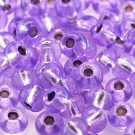 Preciosa Czech glass seed bead 5/0 Violet coated, silver lined