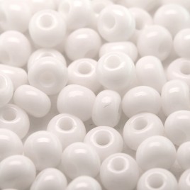 Preciosa Czech glass seed bead 5/0 White glass, glass