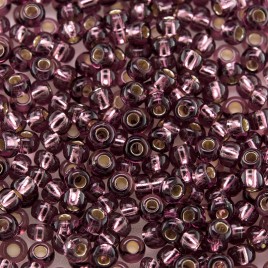 Preciosa Czech glass seed bead 9/0 Amethyst silver lined