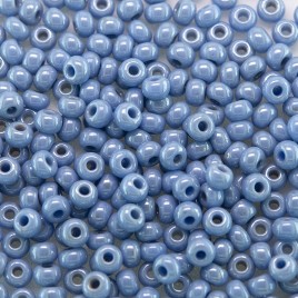 Preciosa Czech glass seed bead 9/0 Blue/Grey Colour Metallic Lustered