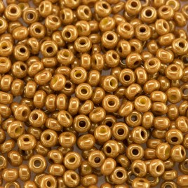 Preciosa Czech glass seed bead 9/0 Harvest Gold Colour Lustered
