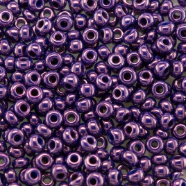 Preciosa Czech glass seed bead 9/0 Purple/Pink/Cobalt Colour Lustered