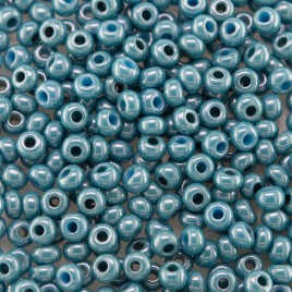 Preciosa Czech glass seed bead 9/0 Turquoise Colour Lustered