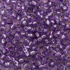 Preciosa Czech glass seed bead 9/0 Violet Pink silver lined