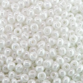 20 g 9/0 Seed Beads Preciosa Ornela, Black Opaque, Czech Glass