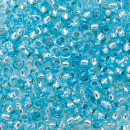 Preciosa Czech glass seed bead 9/0 Aqua silver lined