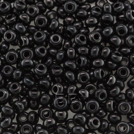 Preciosa Czech glass seed bead 9/0 Jet Black