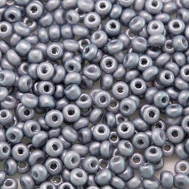 Preciosa Czech glass seed bead 9/0 Silver Grey Silk