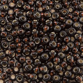 Preciosa Czech glass seed bead 9/0 Smoked Topaz glass silver lined