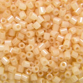 Preciosa Czech glass unica beige cream seed bead 1.6mm Pearl or Shell precision cut tubes