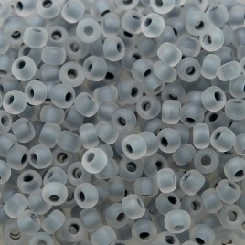 Preciosa Czech seed bead 9/0 Vapor Grey Lined Matt Finish