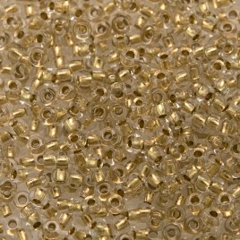 Preciosa Czech glass seed bead 11/0 Clear with bronze lining