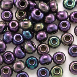 Purple Iris metallic size 5/0 seed beads- Retail system