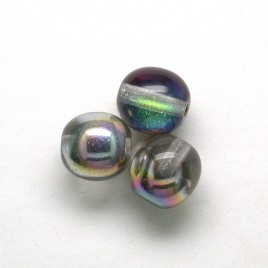 Rainbow dream 6mm round Czech glass druk beads - Retail system