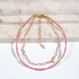 Rose sachet Czech Glass - Essence Bracelet.