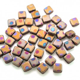 Sandstorm Matt 6x6mm Square Czech Glass Bead